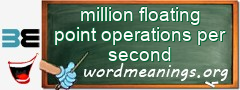 WordMeaning blackboard for million floating point operations per second